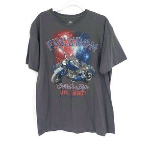 Patriotic Mens XL Graphic Print Freedom T-Shirt